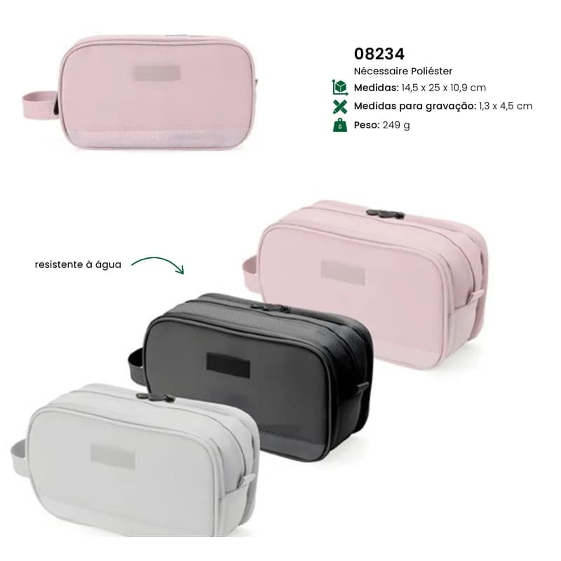 Nécessaire Poliéster personalizado — Limeira Brindes