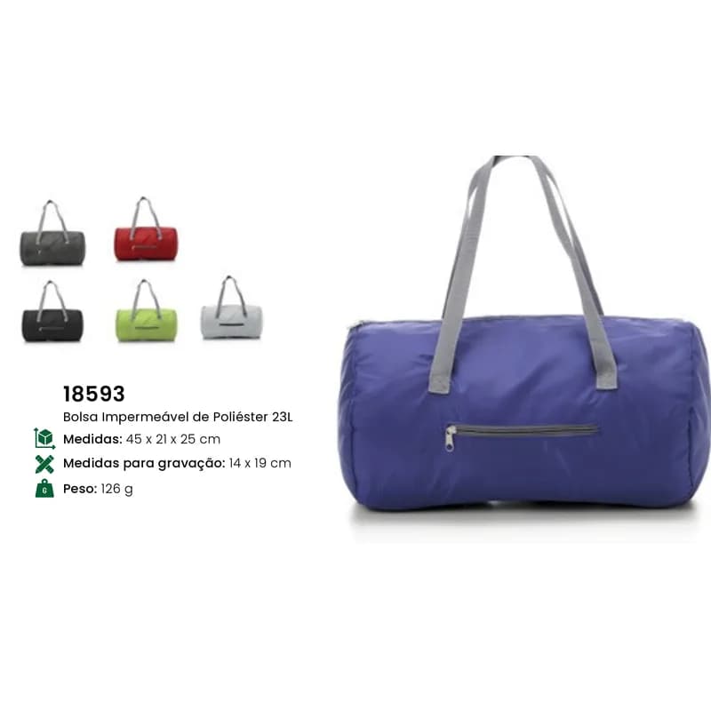 Bolsa Impermeável de Poliéster 23L personalizado — Limeira Brindes