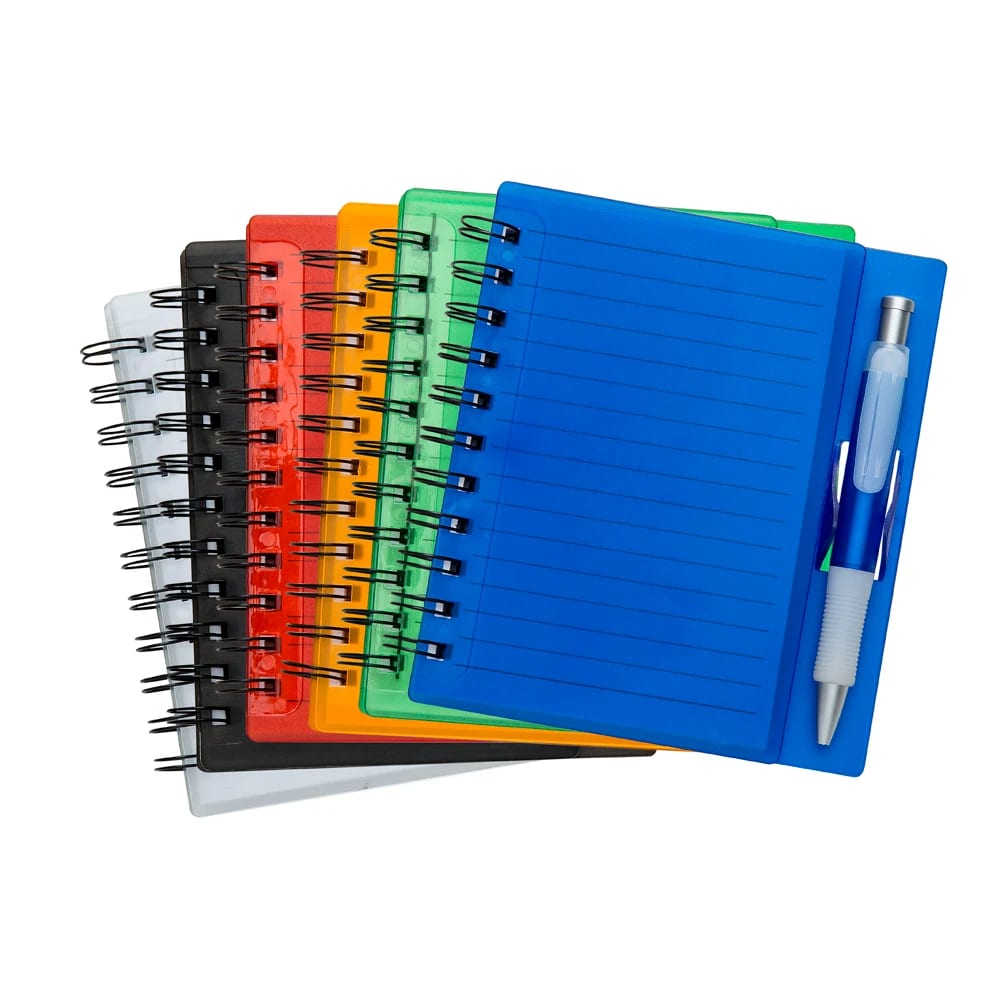 Caderno Plástico com Caneta