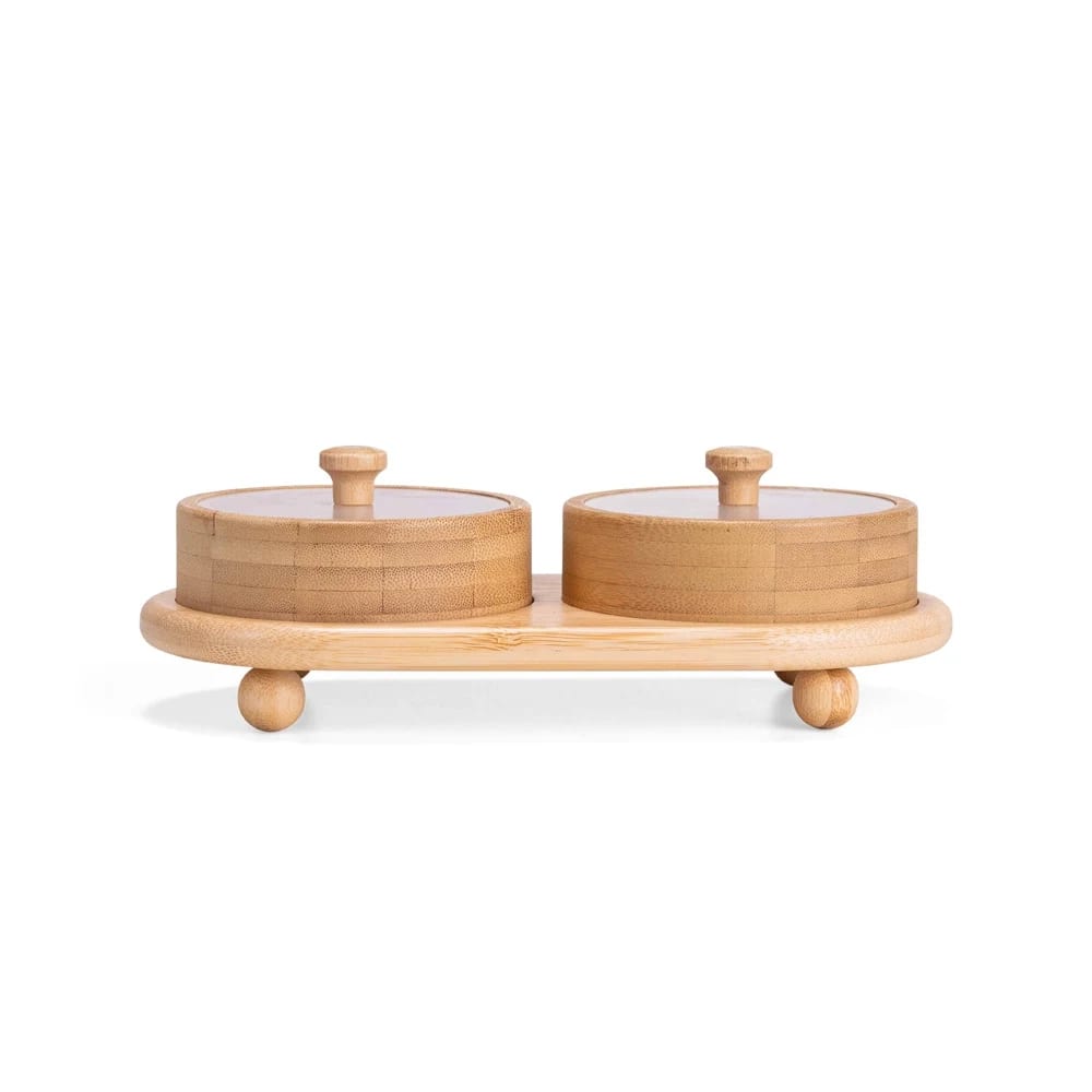 Conjunto Potes Bambu 2 Peças