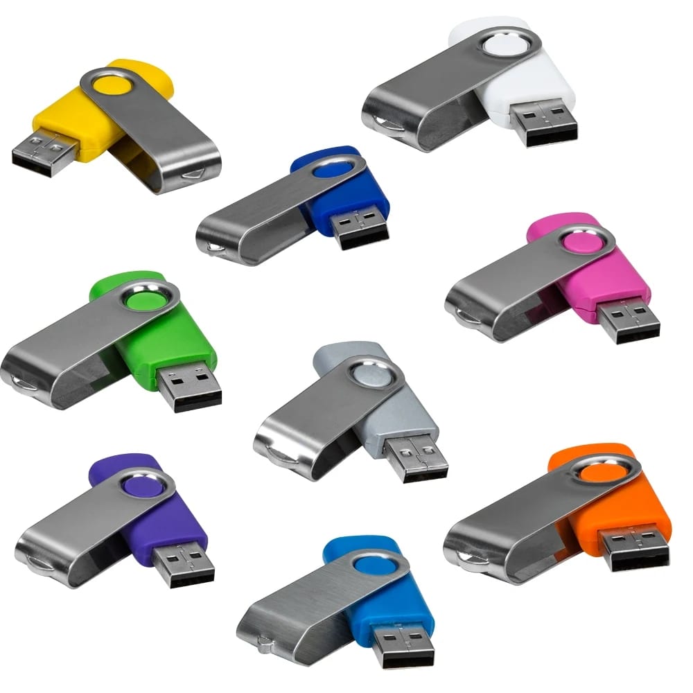 Pen Drive Giratório Metálico 4GB