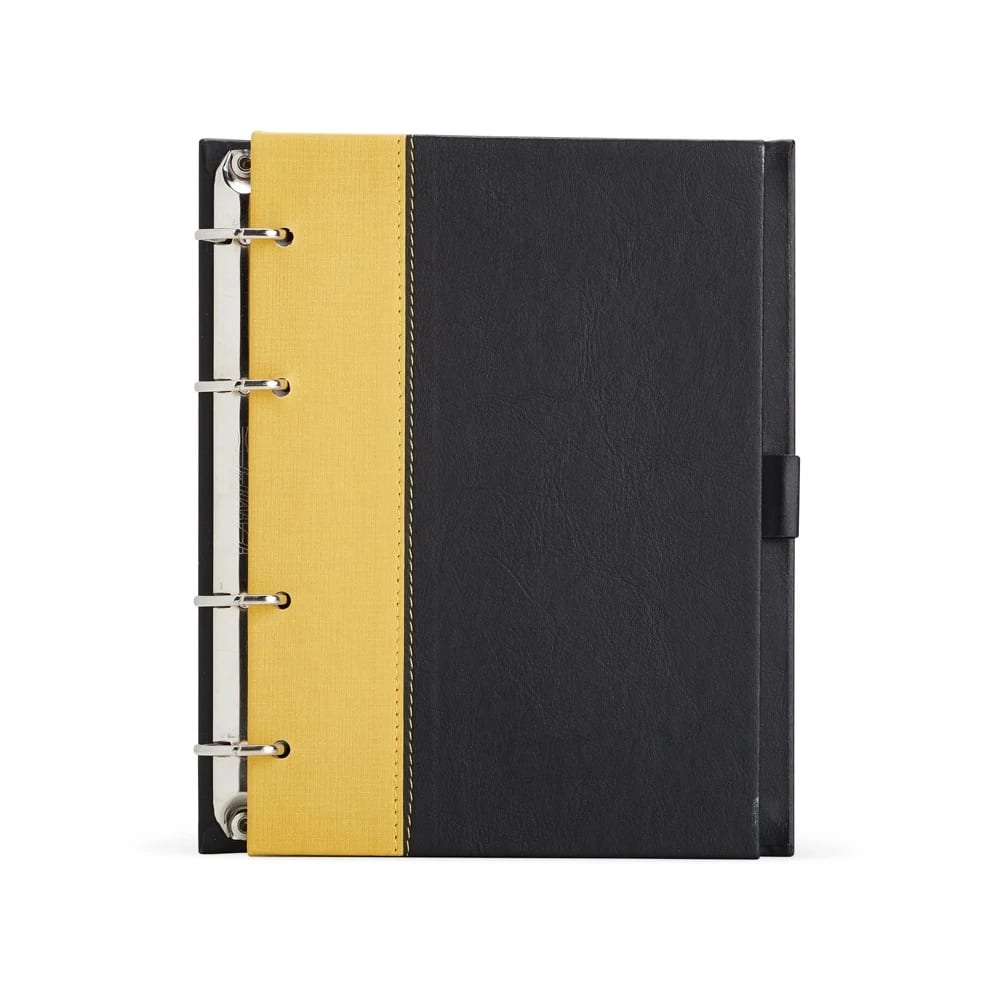 Caderno Fichário de Couro Sintético