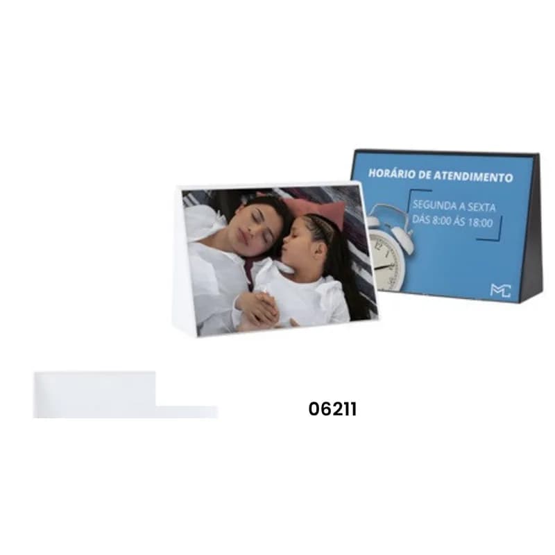 Expositor Porta-retrato A5 personalizado — Limeira Brindes