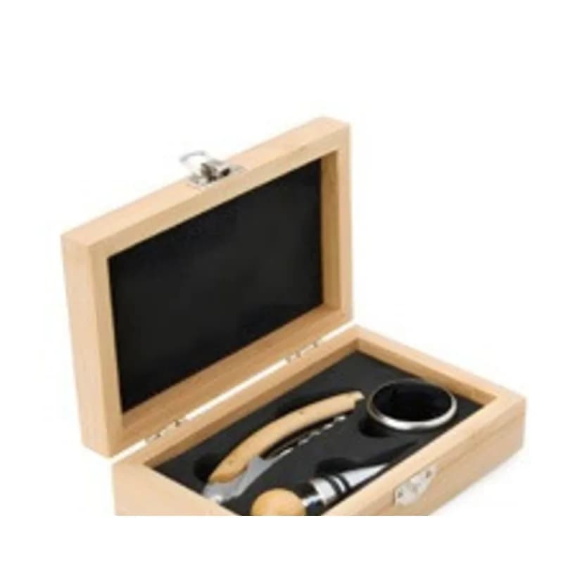 Kit Vinho Bambu 3 Peças personalizado — Limeira Brindes