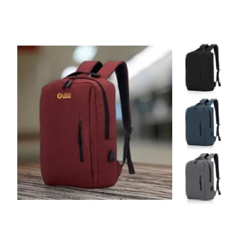 Mochila de Nylon USB 21L personalizado — Limeira Brindes