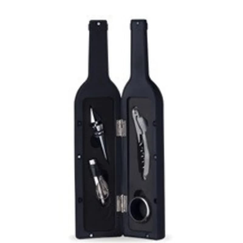 Kit Vinho Garrafa 4 Peças personalizado — Limeira Brindes