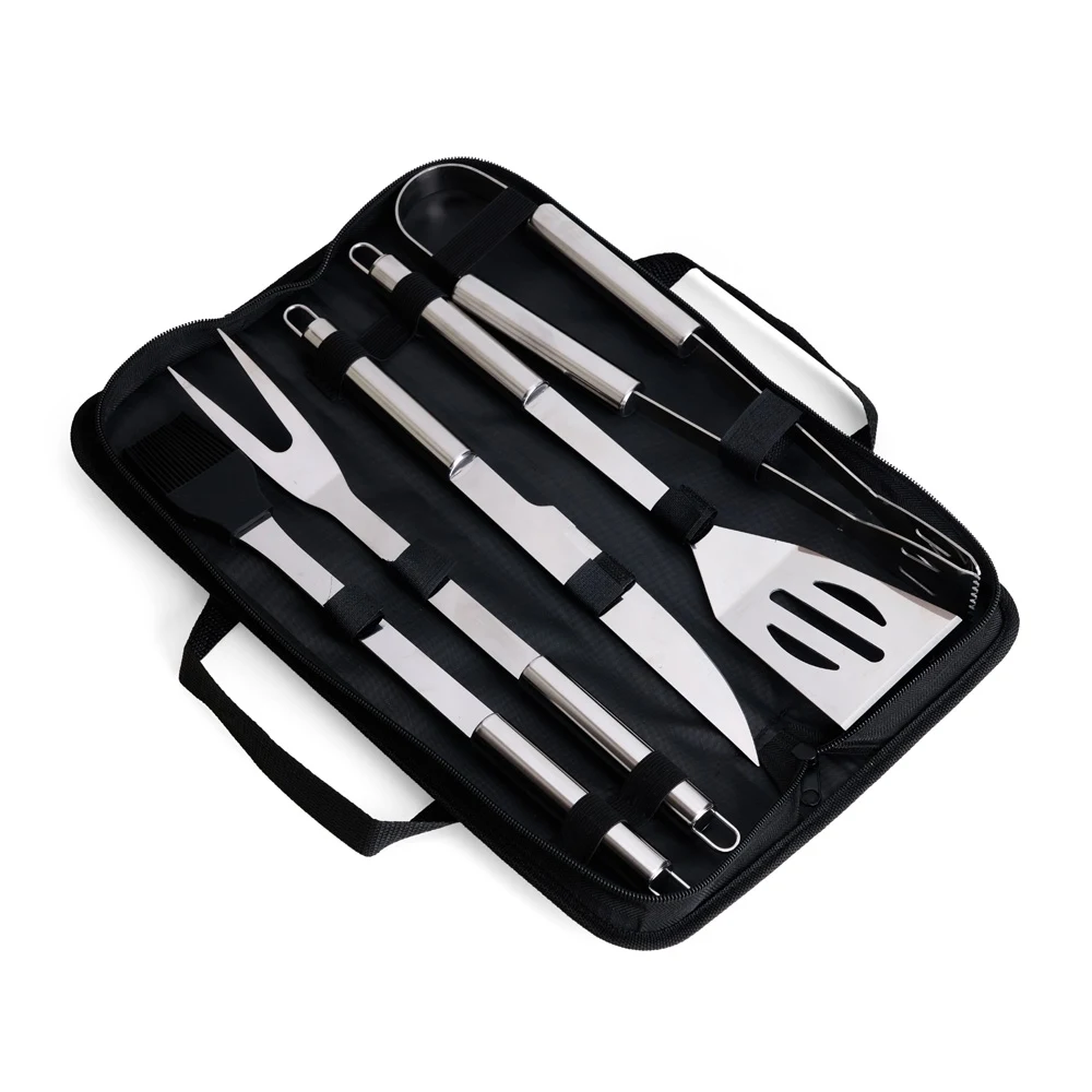 Kit Churrasco 5 Peças, cor PRETO