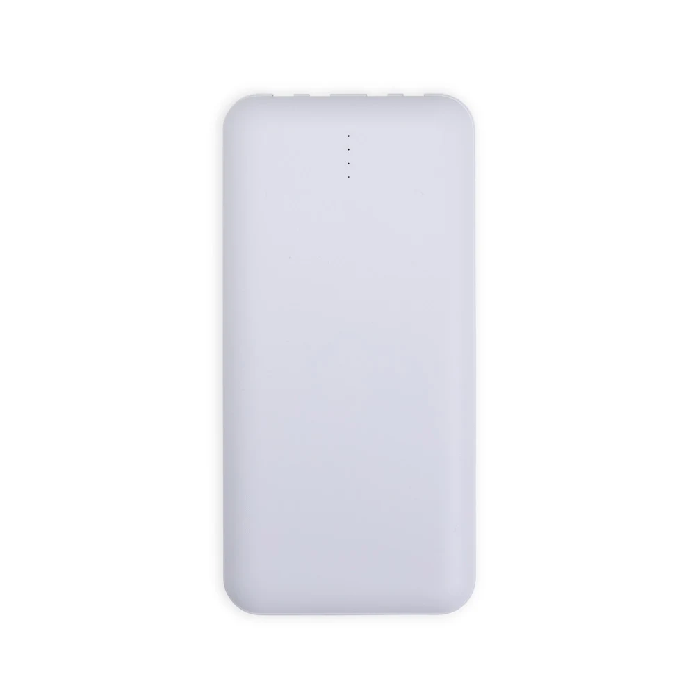 Power Bank 10.000mAh com Lanterna e Multissaídas, cor BRANCO