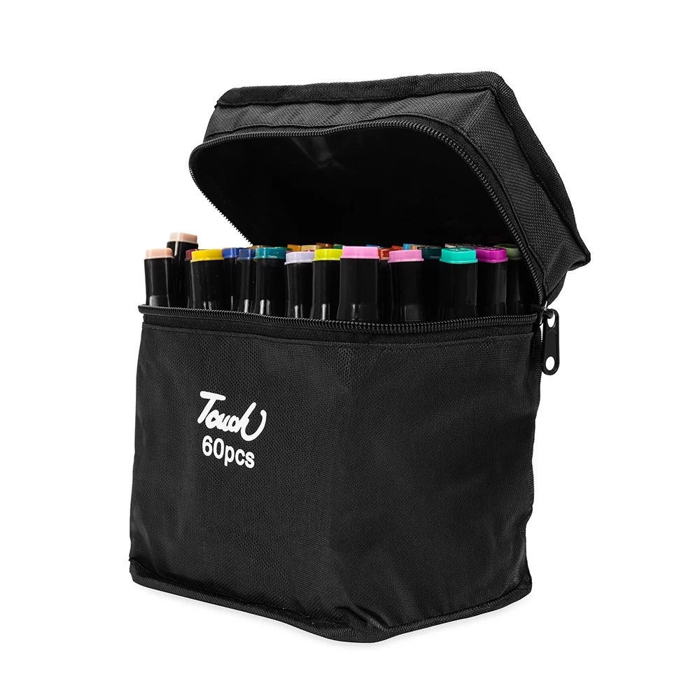 Kit Canetas Marcadoras Pontas Duplas 60 Cores, cor COLORIDO