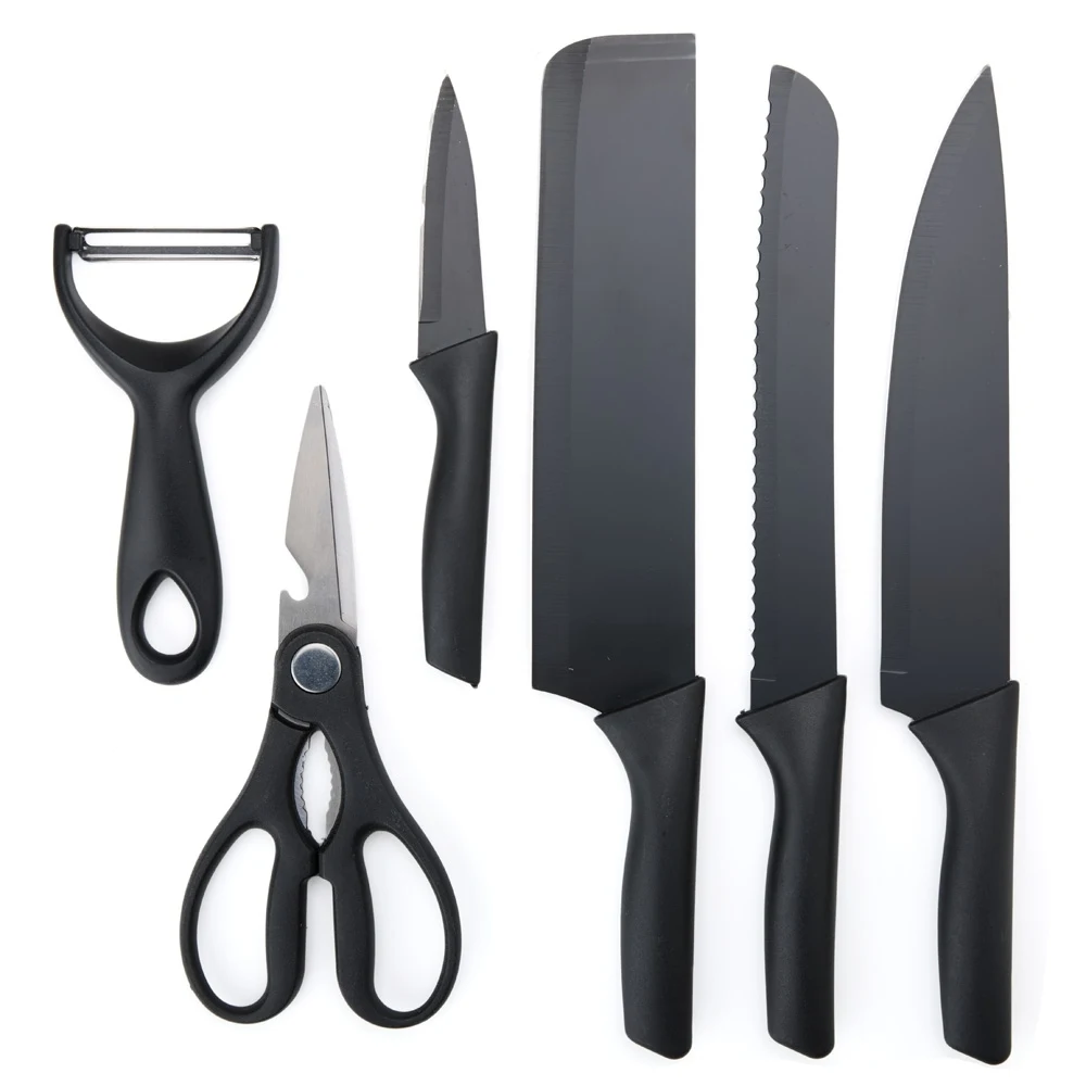 Kit Churrasco 6 peças, cor PRETO