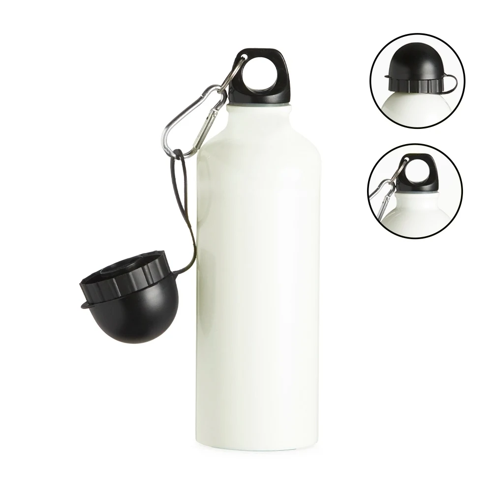 Squeeze Alumínio Sublimático 500ml, cor BRANCO PÉROLA