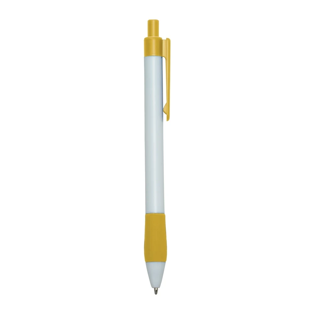 Caneta Plástica, cor AMARELO