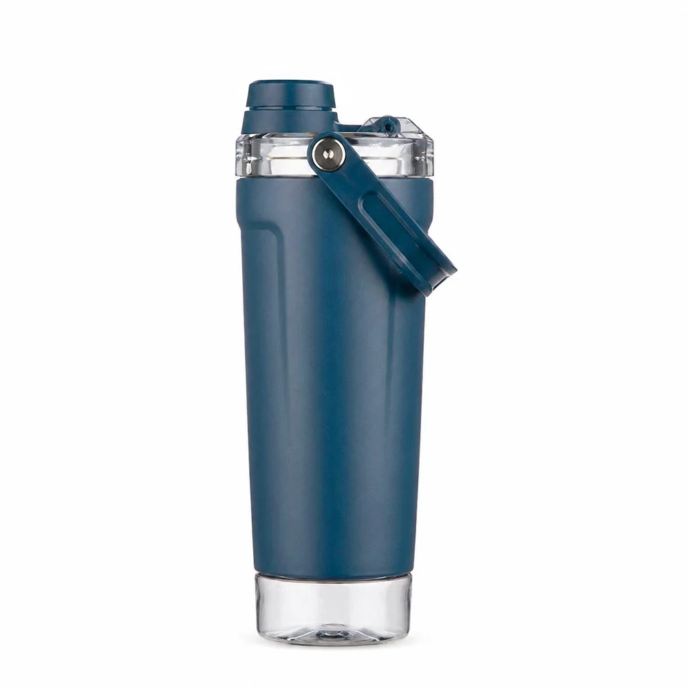 Coqueteleira Térmica 650ml, cor AZUL ESCURO