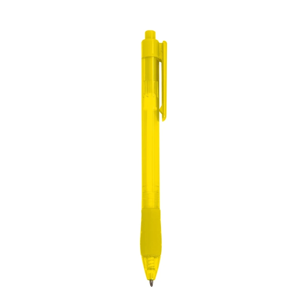 Caneta Plástica, cor AMARELO