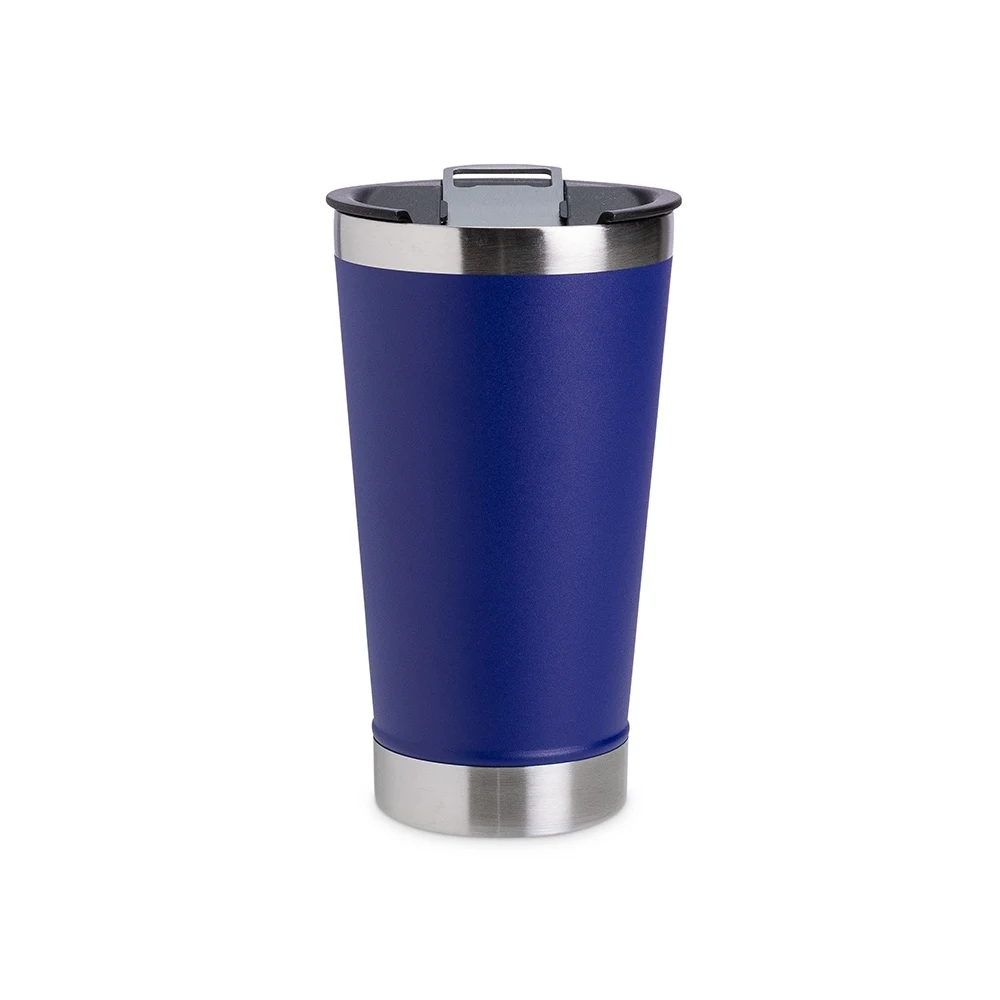 Copo Inox 500ml com Abridor, cor AZUL ESCURO