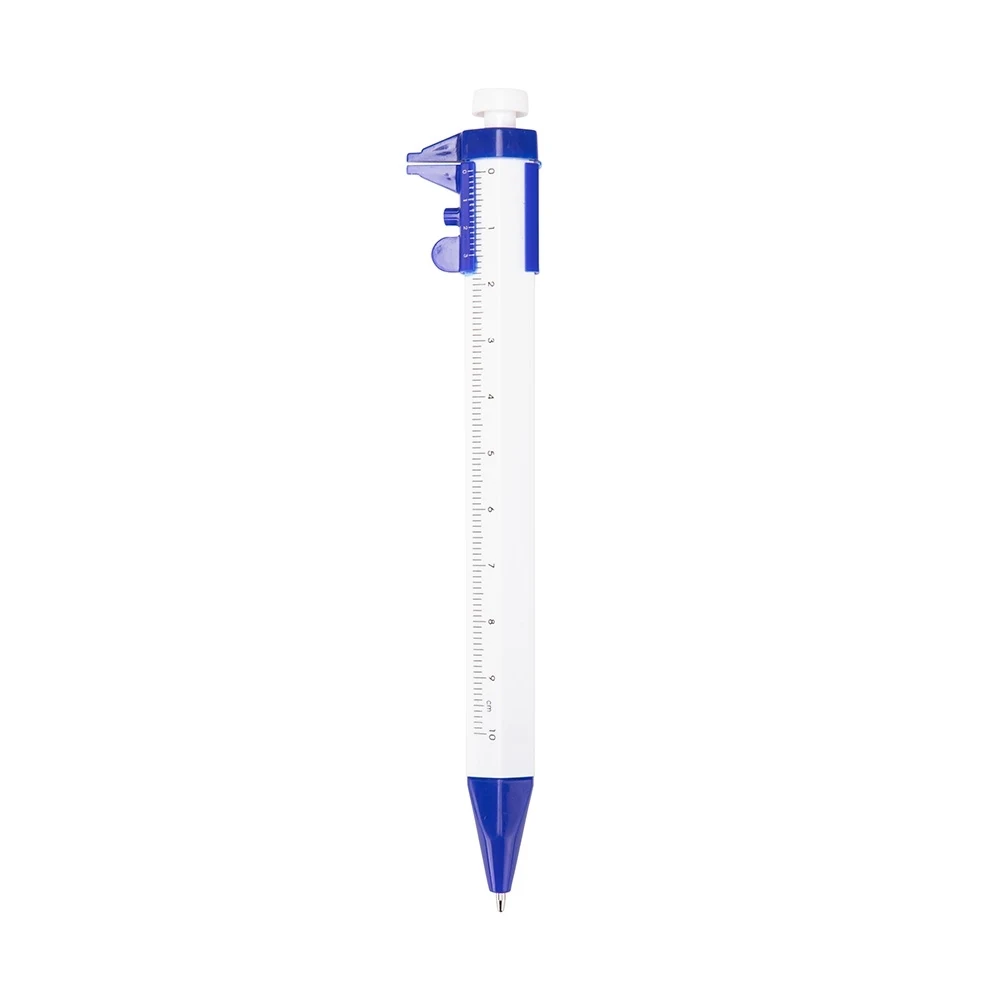 Caneta Plástica Paquímetro, cor AZUL