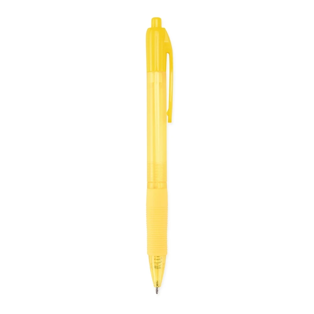 Caneta Plástica, cor AMARELO