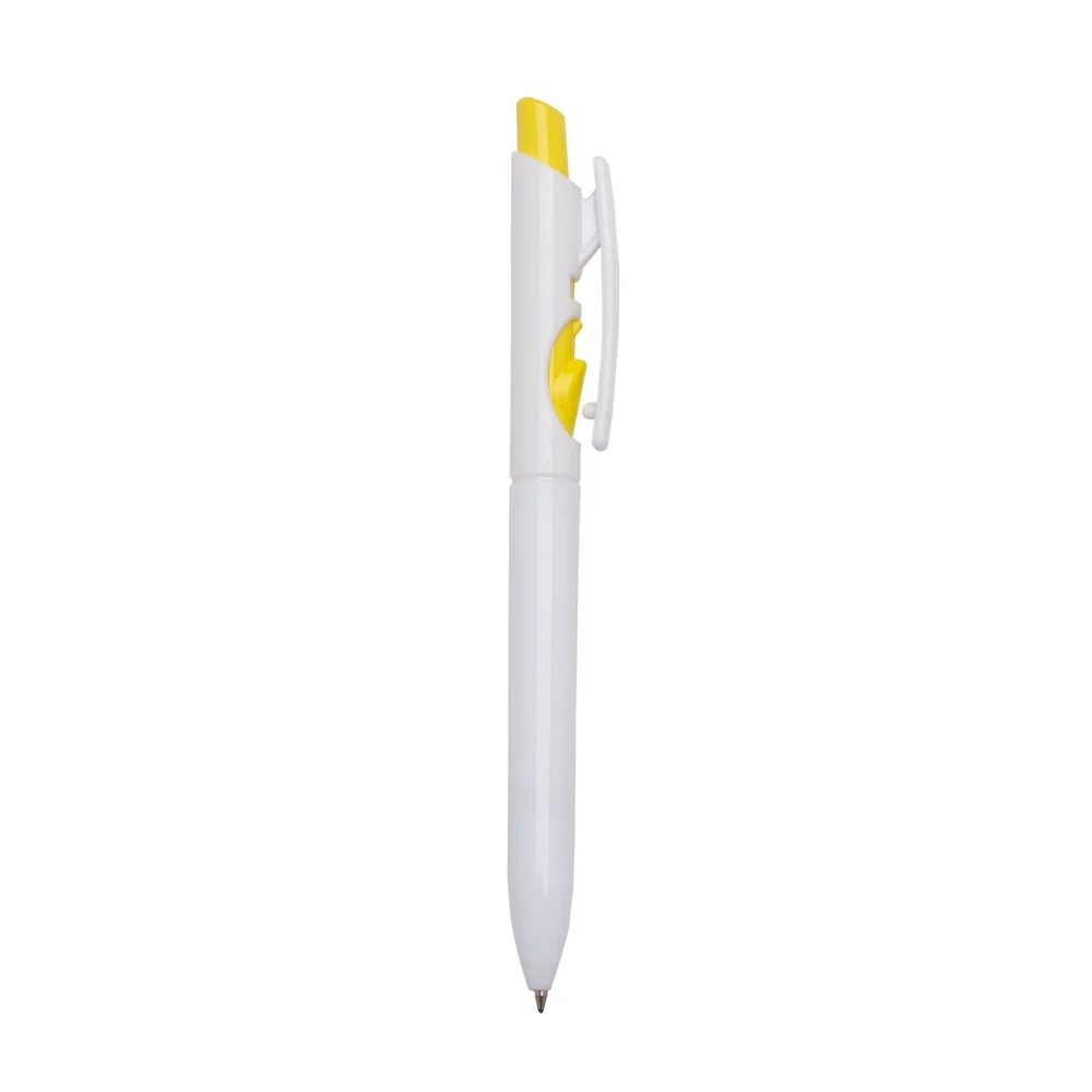 Caneta Plástica, cor AMARELO