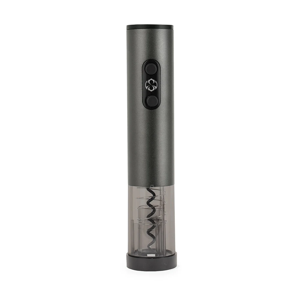Saca-Rolhas Elétrico com LED, cor CHUMBO