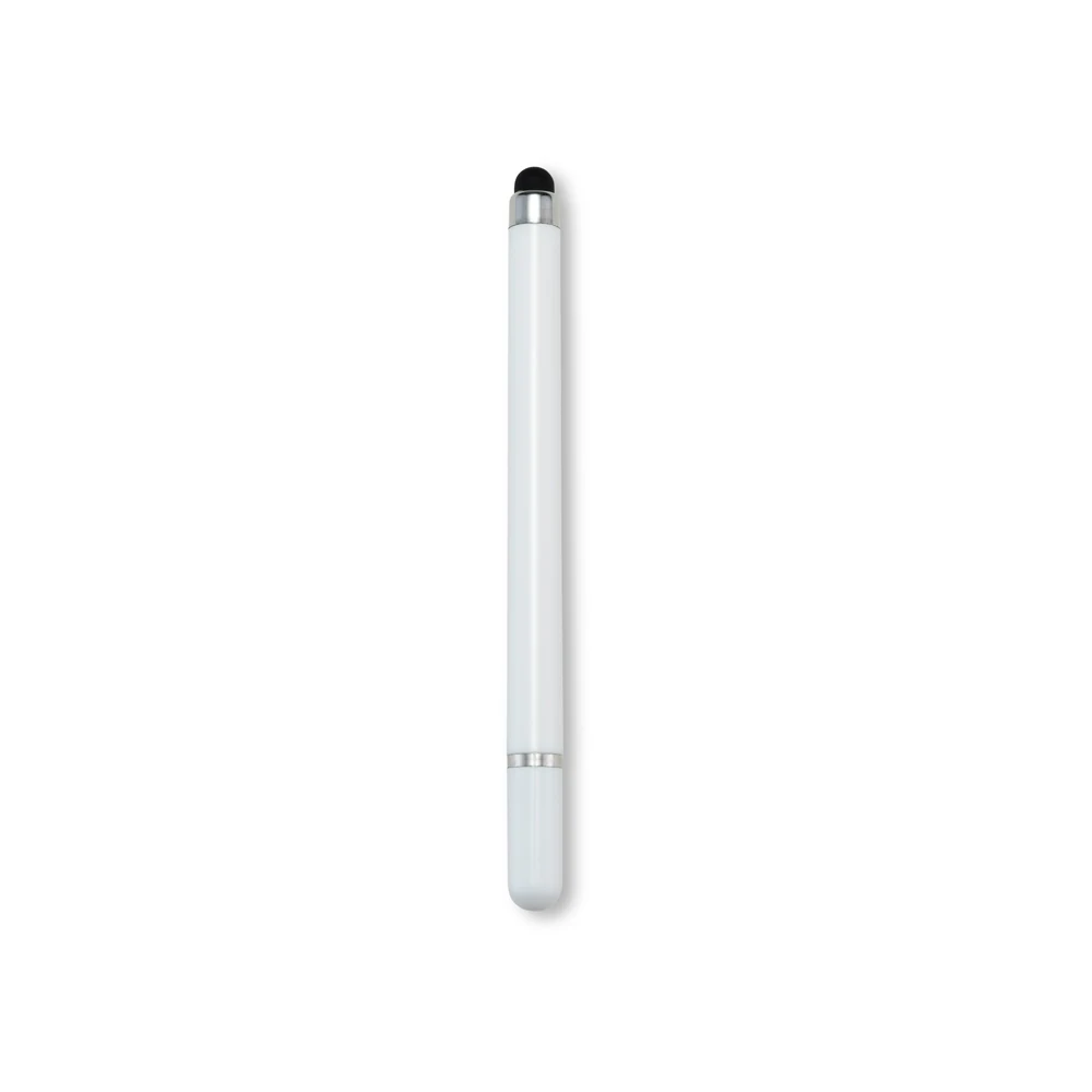 Caneta Plástica Touch 2 em 1, cor BRANCO
