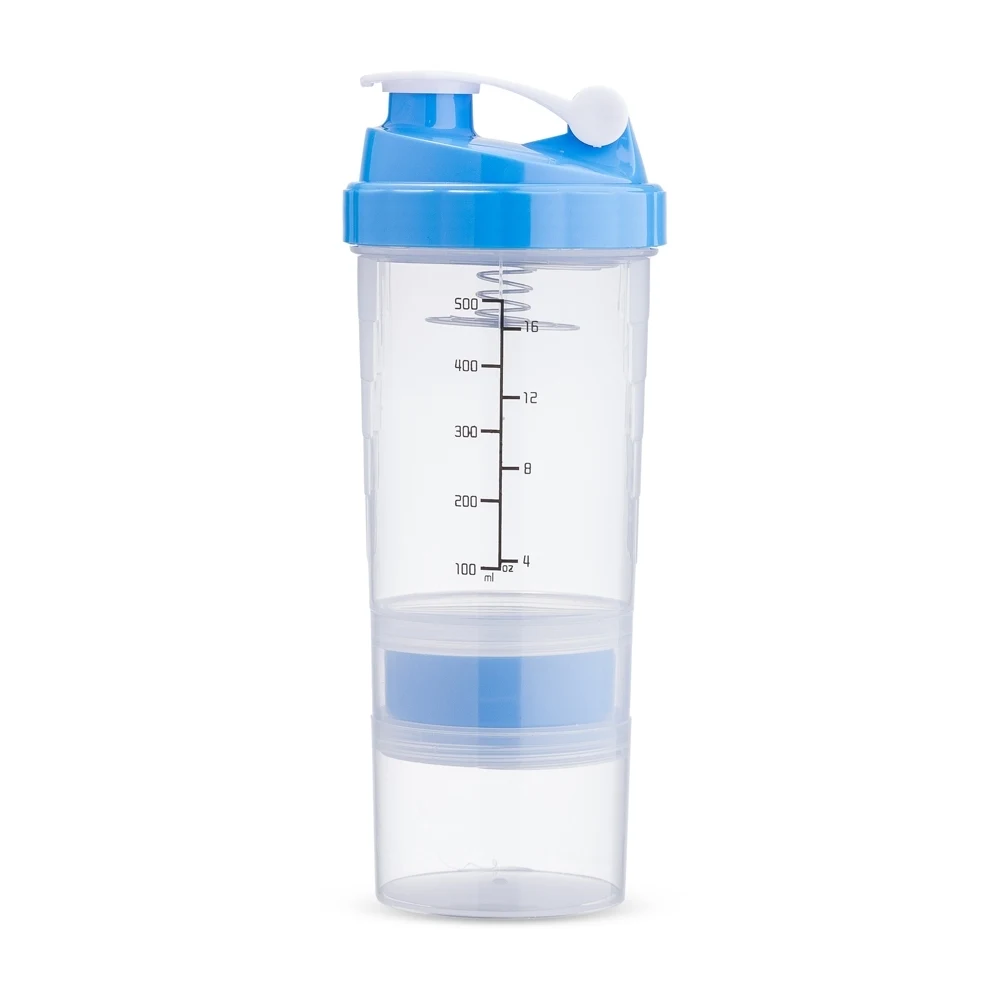 Coqueteleira Plástica 600ml, cor AZUL
