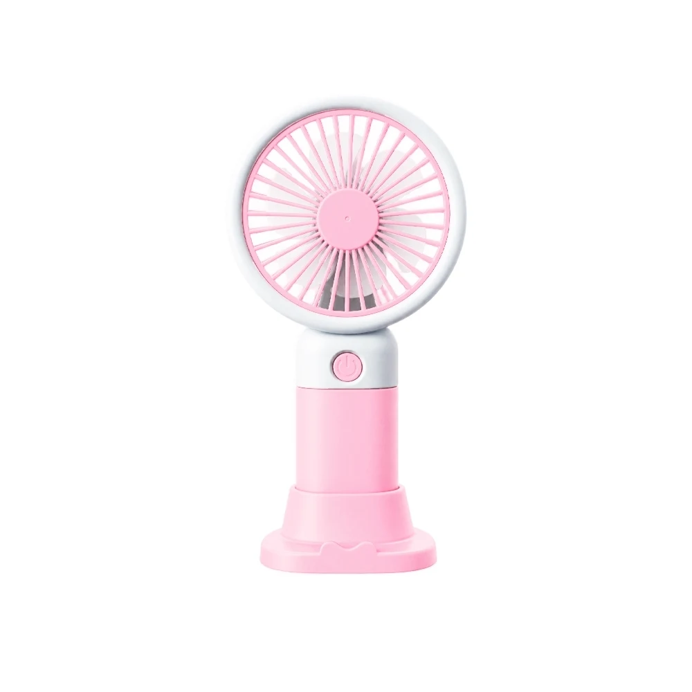 Mini Ventilador Recarregável, cor ROSA