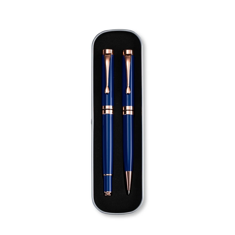 Conjunto Canetas Executivas 2 Peças, cor AZUL