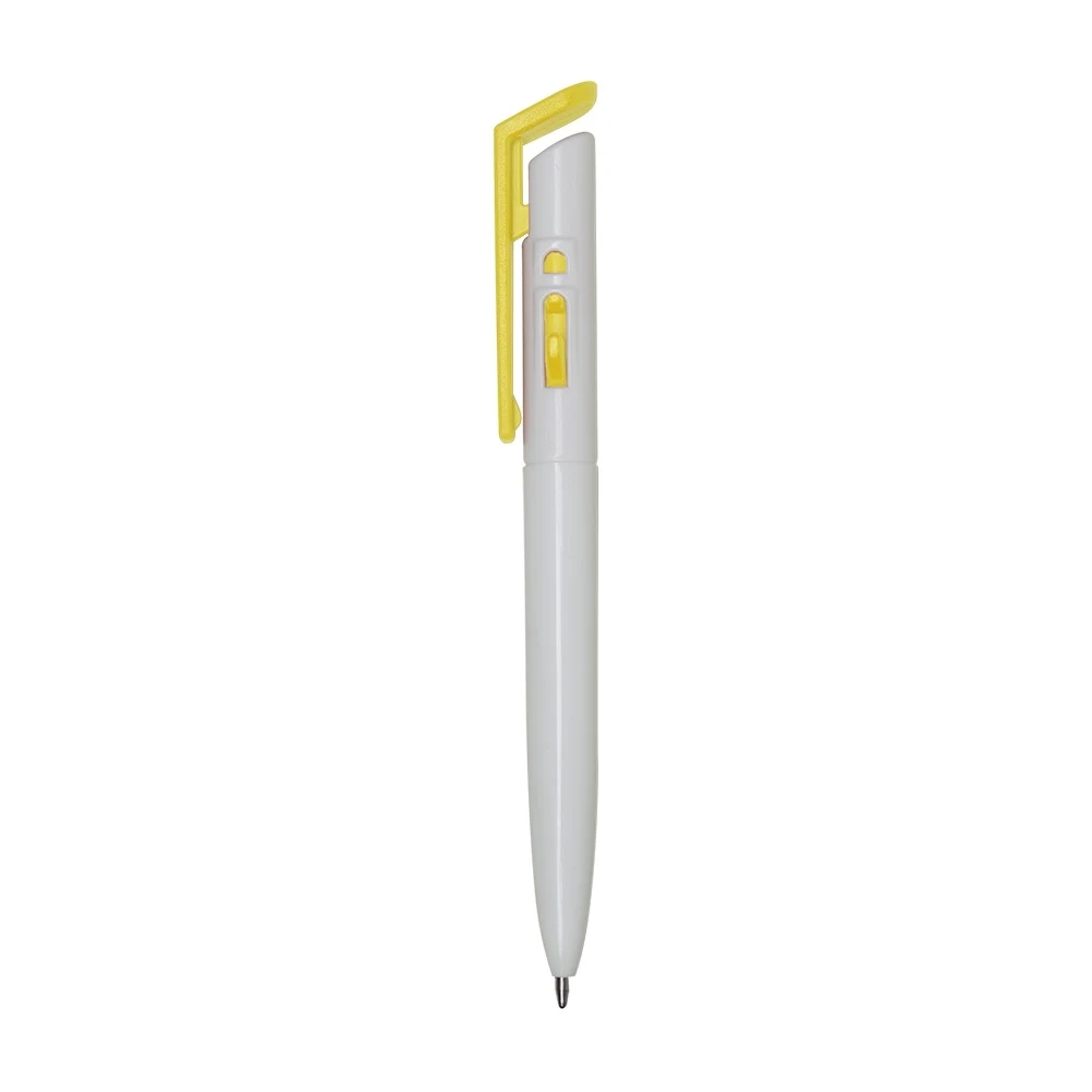 Caneta Plástica, cor AMARELO