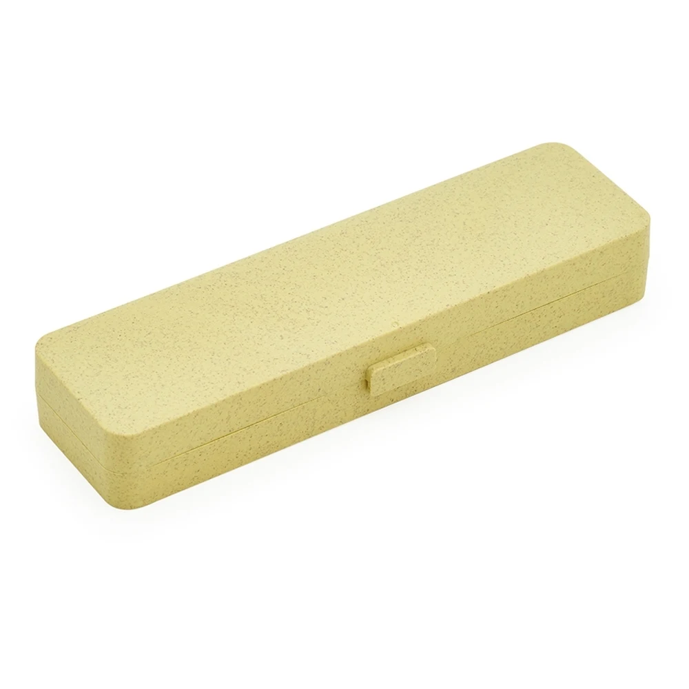 Caneta Fibra de Bambu Touch com Suporte, cor AMARELO
