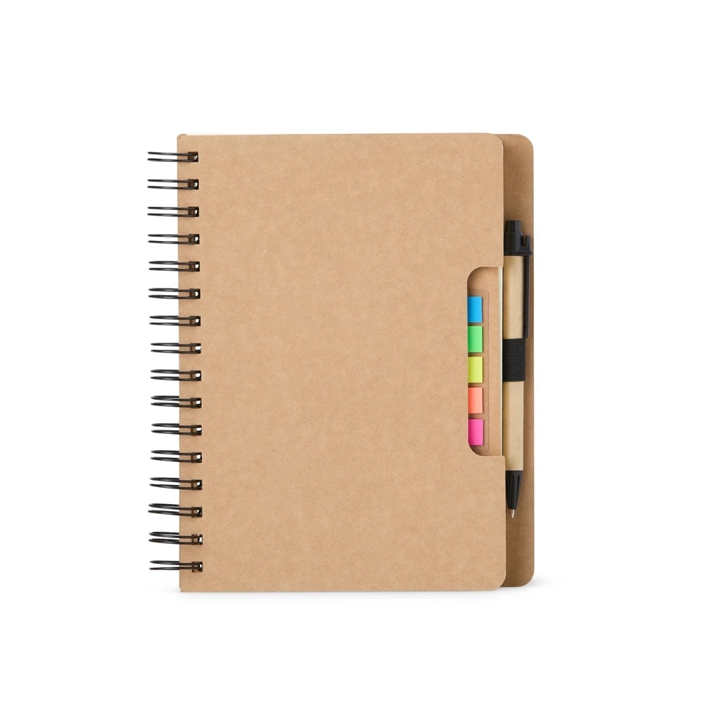 Caderno com Autoadesivos e Caneta, cor KRAFT