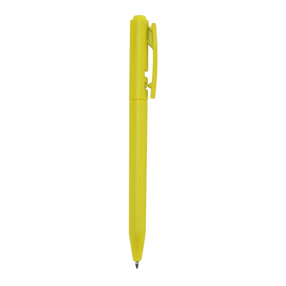 Caneta Plástica, cor AMARELO