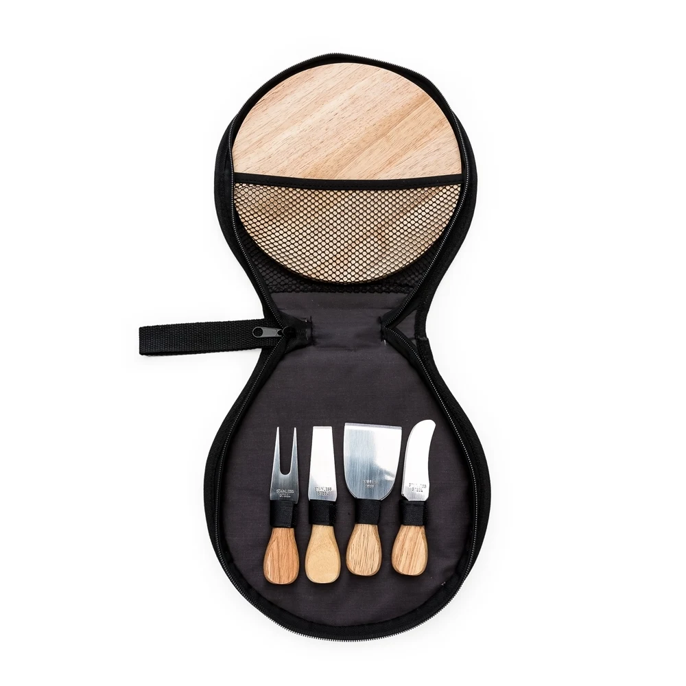 Kit Queijo 5 peças, cor PRETO