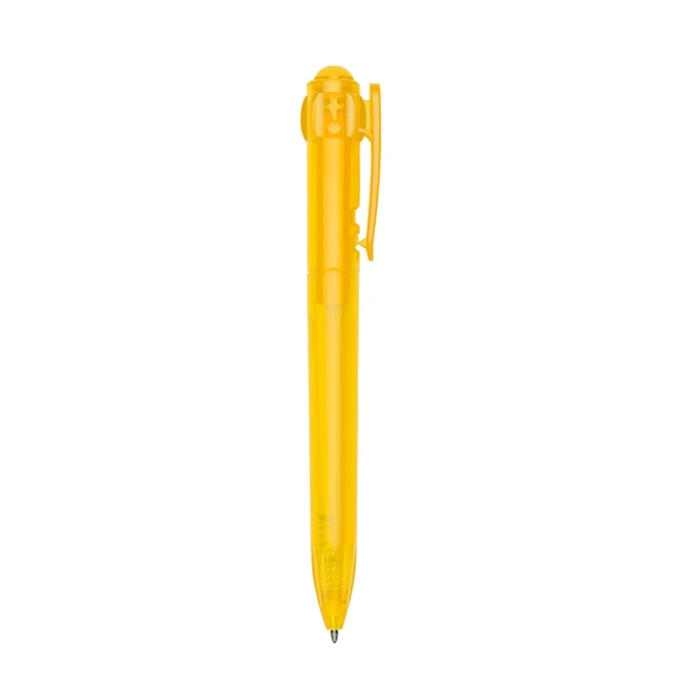 Caneta Plástica, cor AMARELO