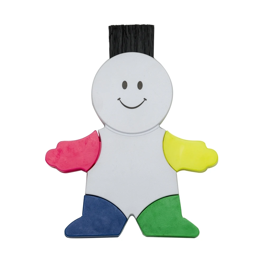 Marca Texto Boneco com Limpador de Tela e Teclado, cor COLORIDO