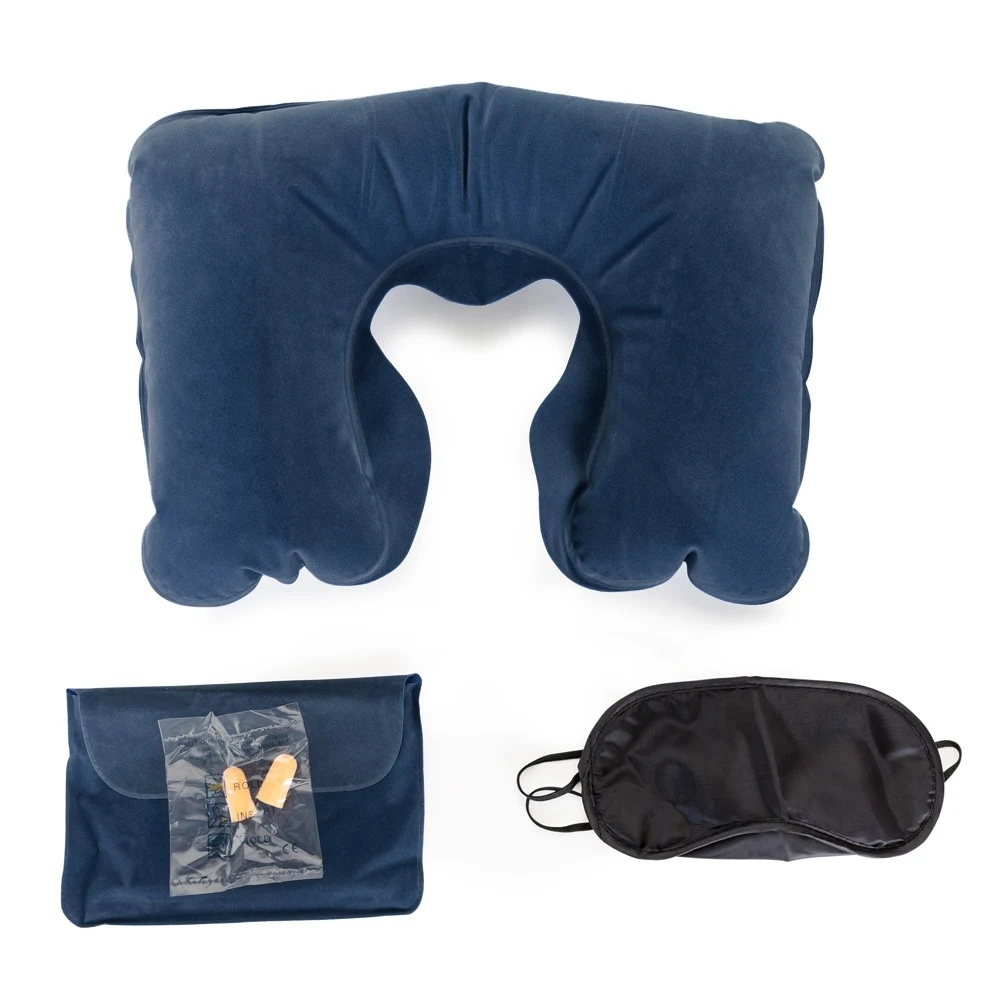 Kit Viagem com 3 Peças, cor AZUL