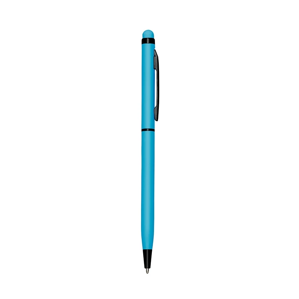 Caneta Metal Touch, cor AZUL CLARO