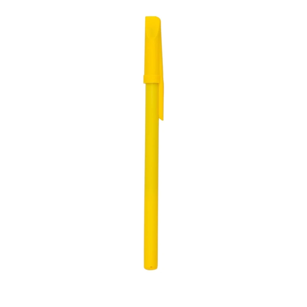 Caneta Plástica, cor AMARELO