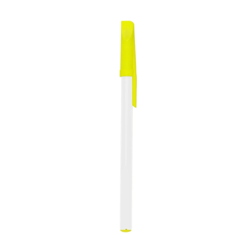 Caneta Plástica, cor AMARELO