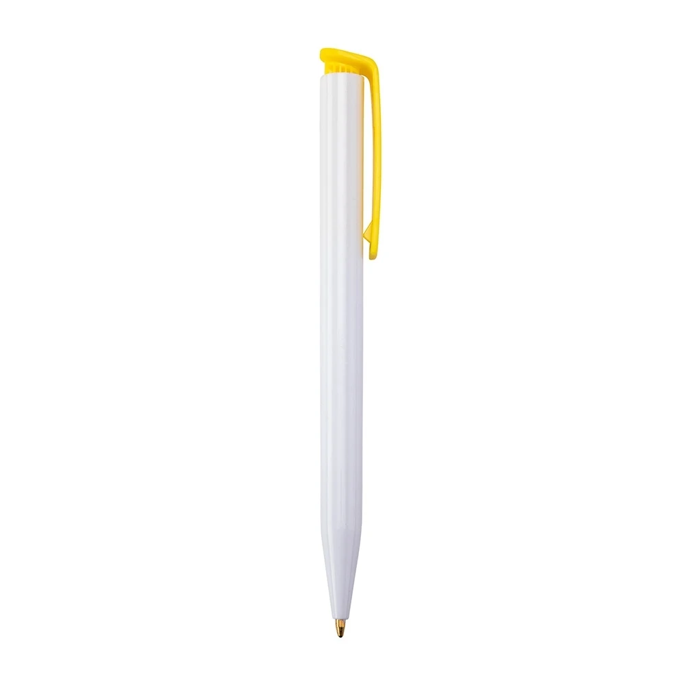 Caneta Plástica, cor AMARELO