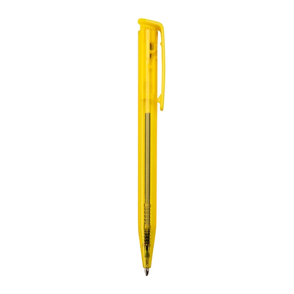 Caneta Plástica, cor AMARELO