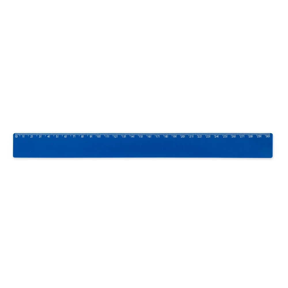 Régua Plástica 30cm, cor AZUL