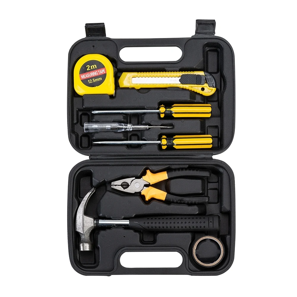 Kit Ferramentas 8 Peças, cor PRETO