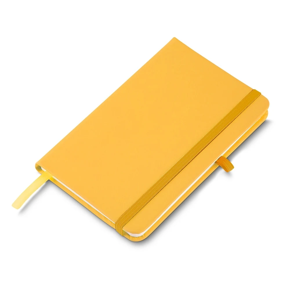 Caderneta Emborrachada com Porta Caneta, cor AMARELO