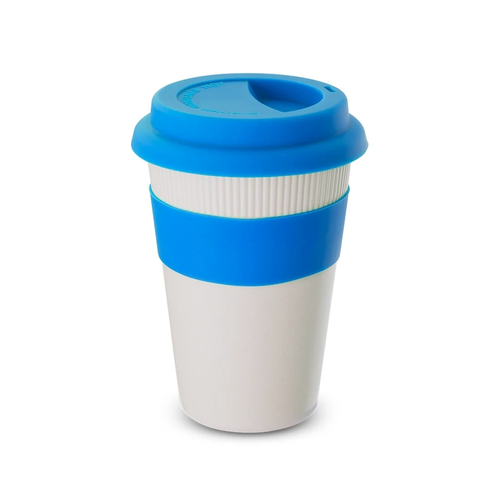 Copo Fibra de Bambu 450ml, cor AZUL