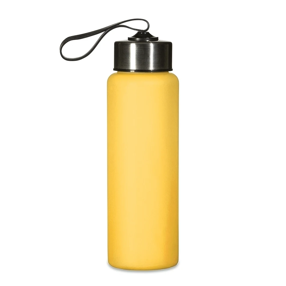Garrafa Plástica 680ml, cor AMARELO