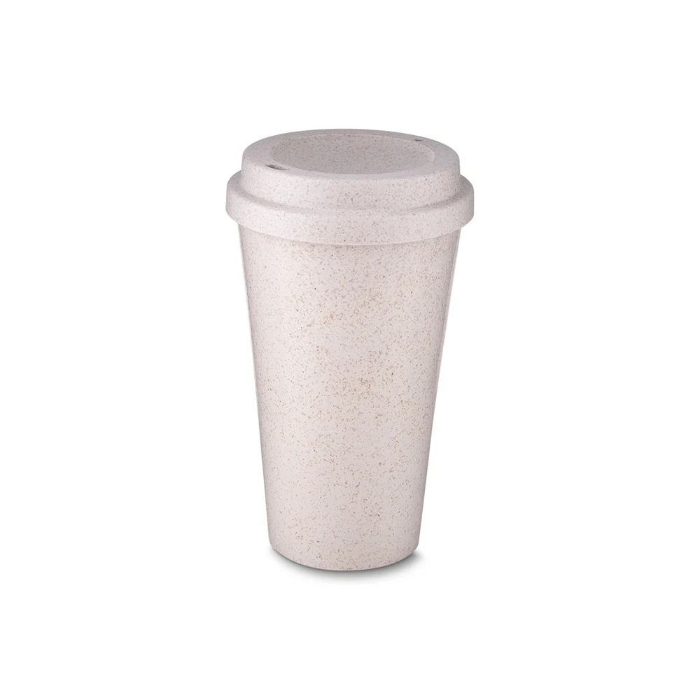 Copo Fibra de Arroz 550ml, cor BEGE