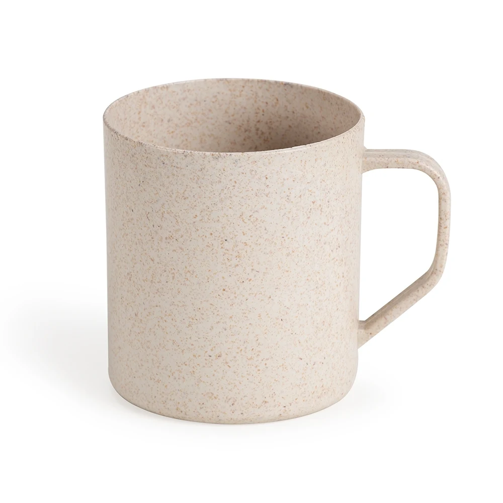 Caneca Fibra de Arroz 400ml, cor BEGE