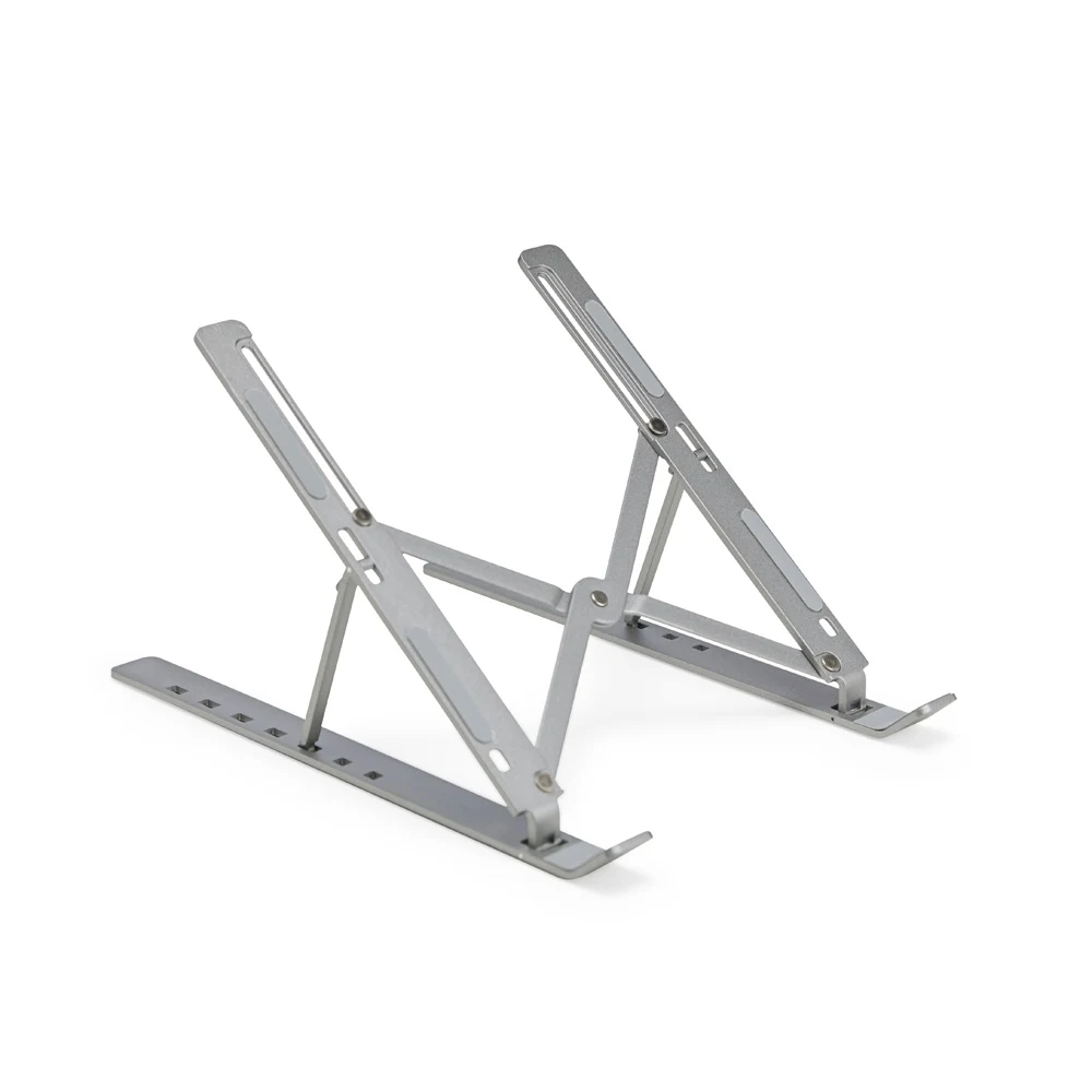 Suporte Retrátil para Notebook Multi Ângulos Metal, cor CINZA ESCURO
