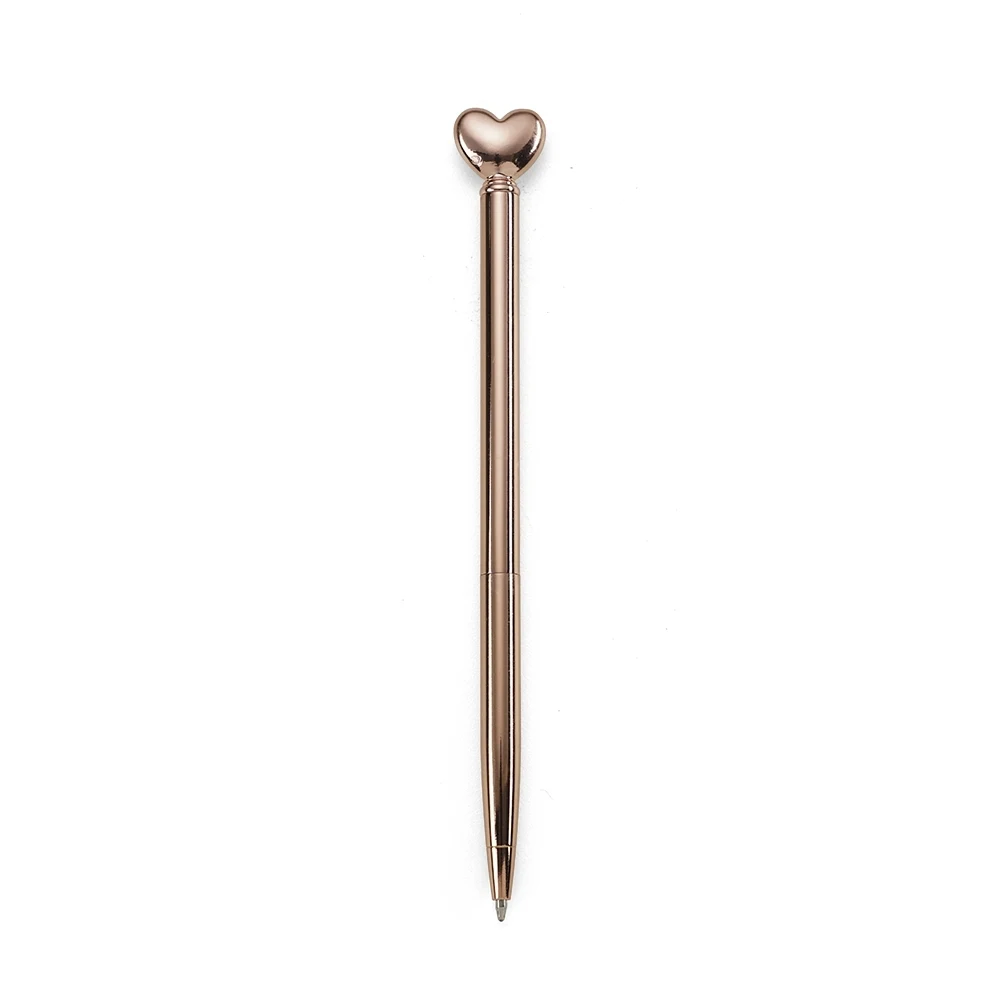 Caneta Metal Coração, cor COBRE