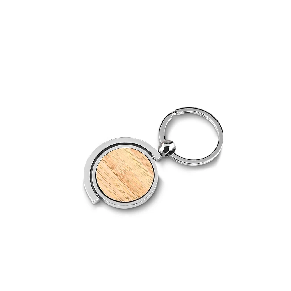 Chaveiro Metal Bambu, cor PRATA